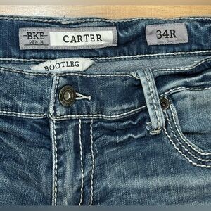 BKE Buckle Carter Jeans Men’s 34R Bootcut Denim Dark Wash
